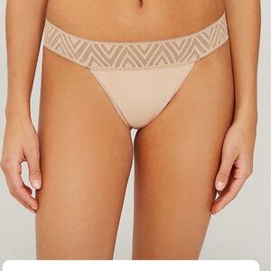 Thinx Tanga String Thing Period Underwear Beige Size 2XL Nwt
